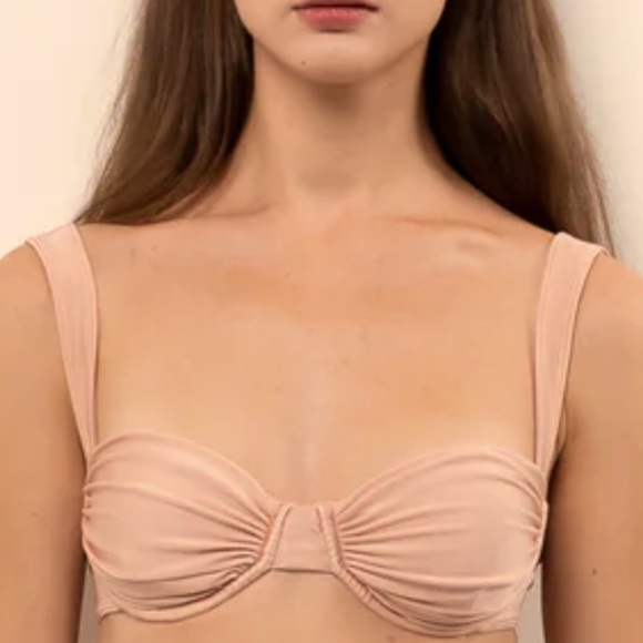 New Belle The Label x Free People Oracle Underwire S & XL Ruched Balconette Top - Picture 4 of 7